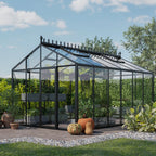 The Cottage glass greenhouse roof vent window and tempered glass panels