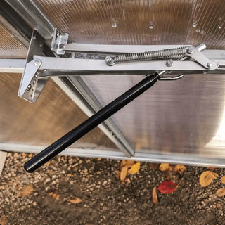 Système d’ouverture automatique pour portes et fenêtres de serre de jardin en polycarbonate AtmoSerre