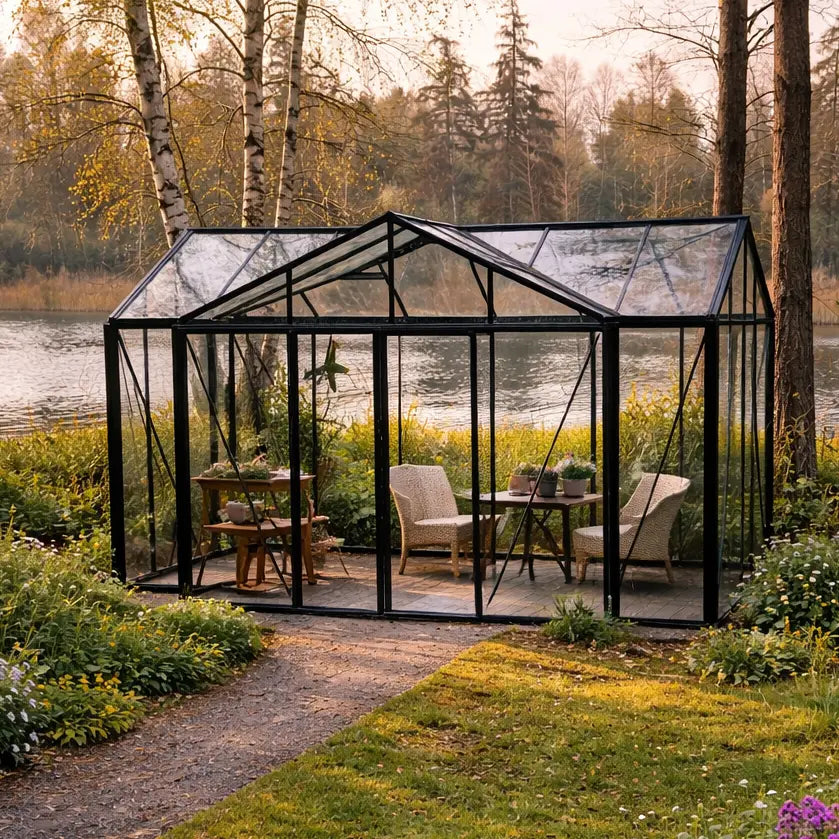 T-shape Glass Greenhouse The Manor by PrimeGreenhouses