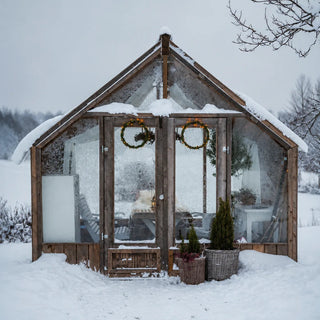 PrimeGreenhouses - Wooden Glass Greenhouse "The Lodge" - Solid Natural Wood Frame, Tempered Safety Glass, Classic Garden Room